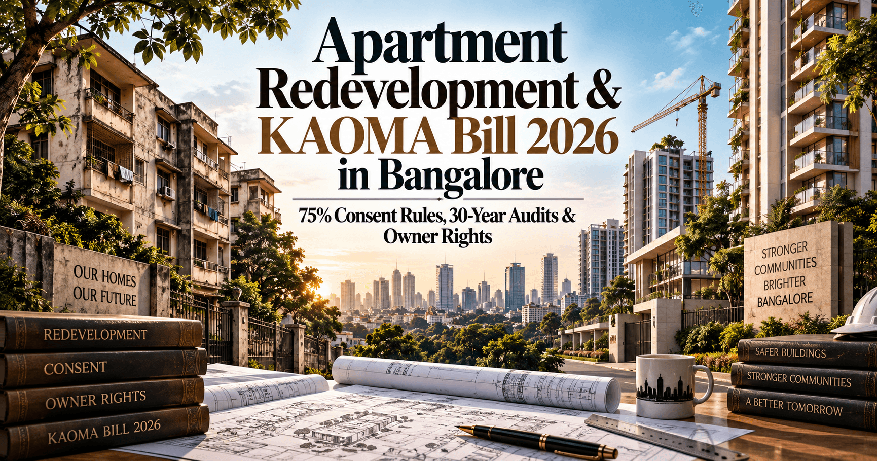 Apartment Redevelopment & KAOMA Bill 2026 in Bangalore — 75% Consent Rules, 30-Year Audits & Owner Rights
