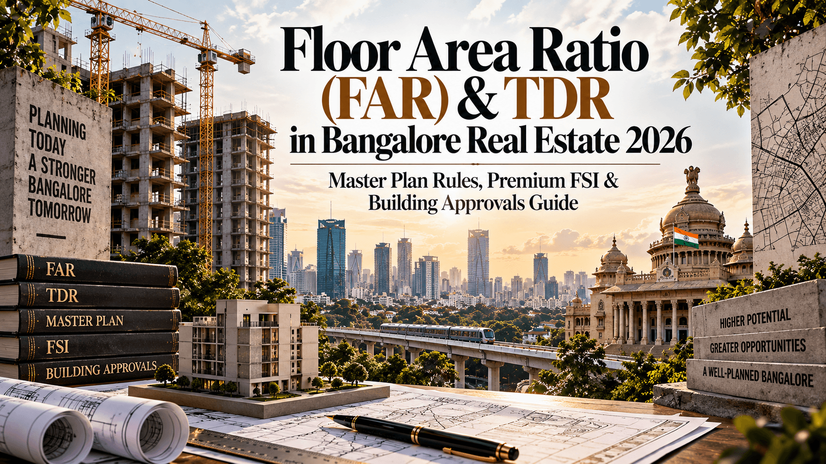 Floor Area Ratio (FAR) & TDR in Bangalore Real Estate 2026 — Master Plan Rules, Premium FSI & Building Approvals Guide