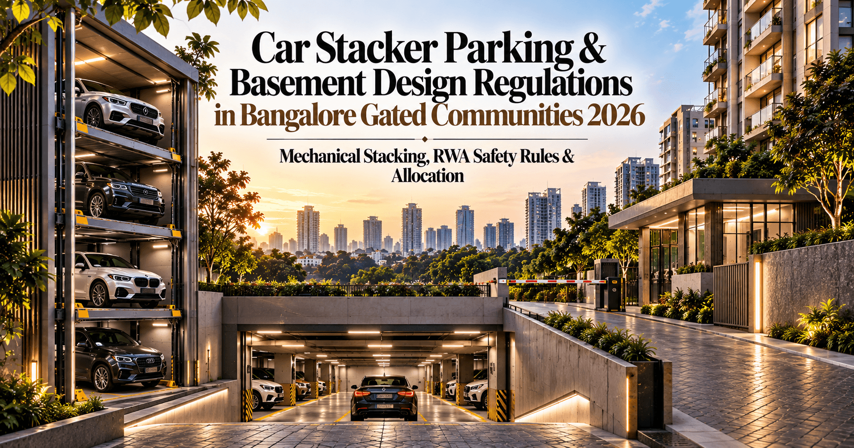 Car Stacker Parking & Basement Design Regulations in Bangalore Gated Communities 2026 — Mechanical Stacking, RWA Safety Rules & Allocation