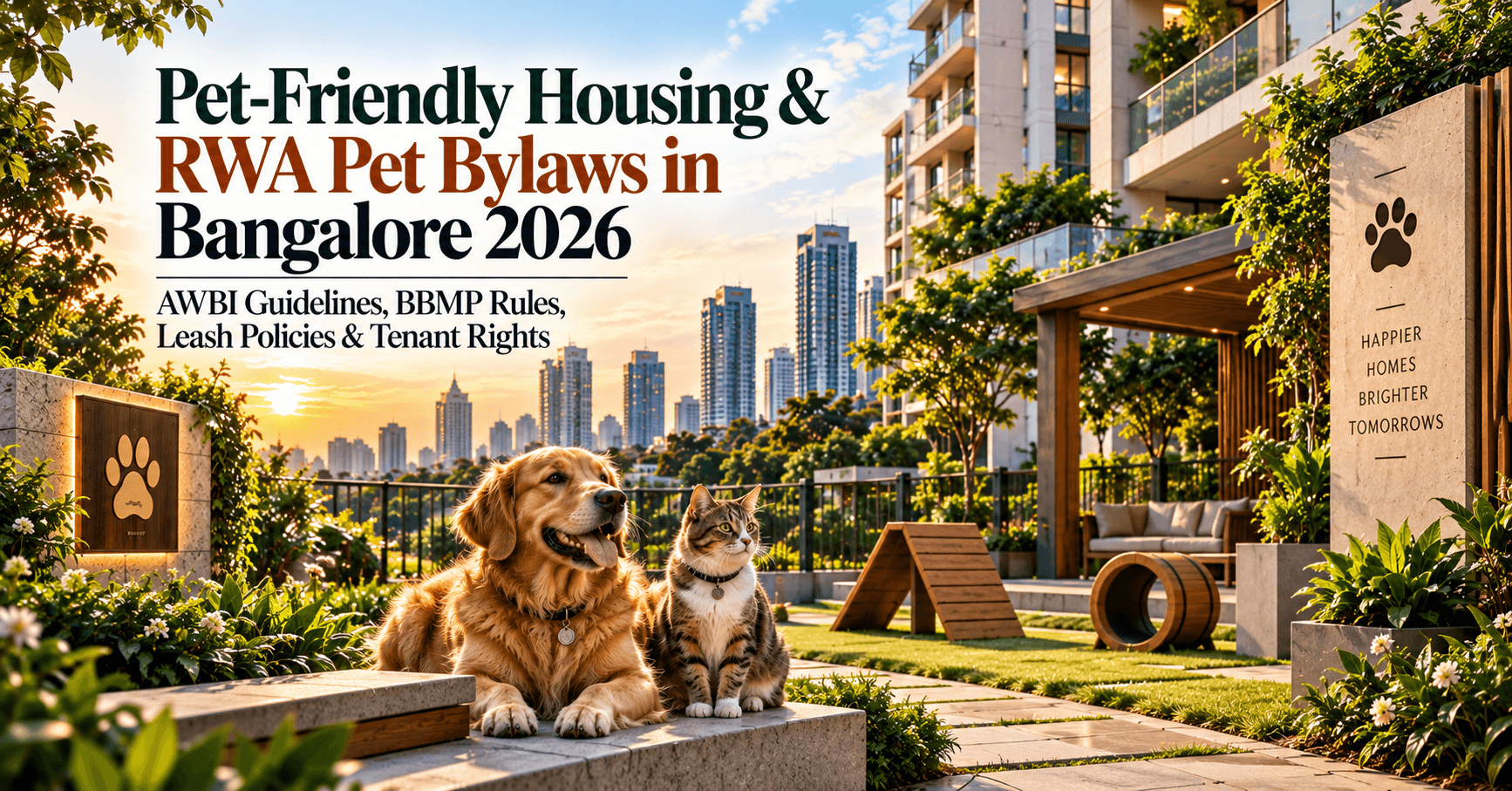 Pet-Friendly Housing & RWA Pet Bylaws in Bangalore 2026 — AWBI Guidelines, BBMP Rules, Leash Policies & Tenant Rights