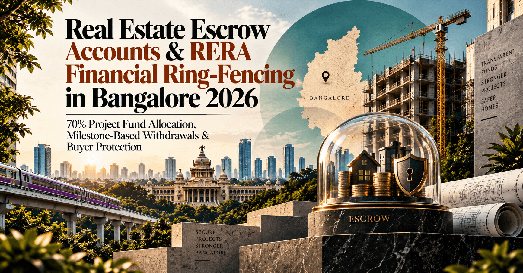 Real Estate Escrow Accounts & RERA Financial Ring-Fencing in Bangalore 2026 — 70% Project Fund Allocation, Milestone-Based Withdrawals & Buyer Protection