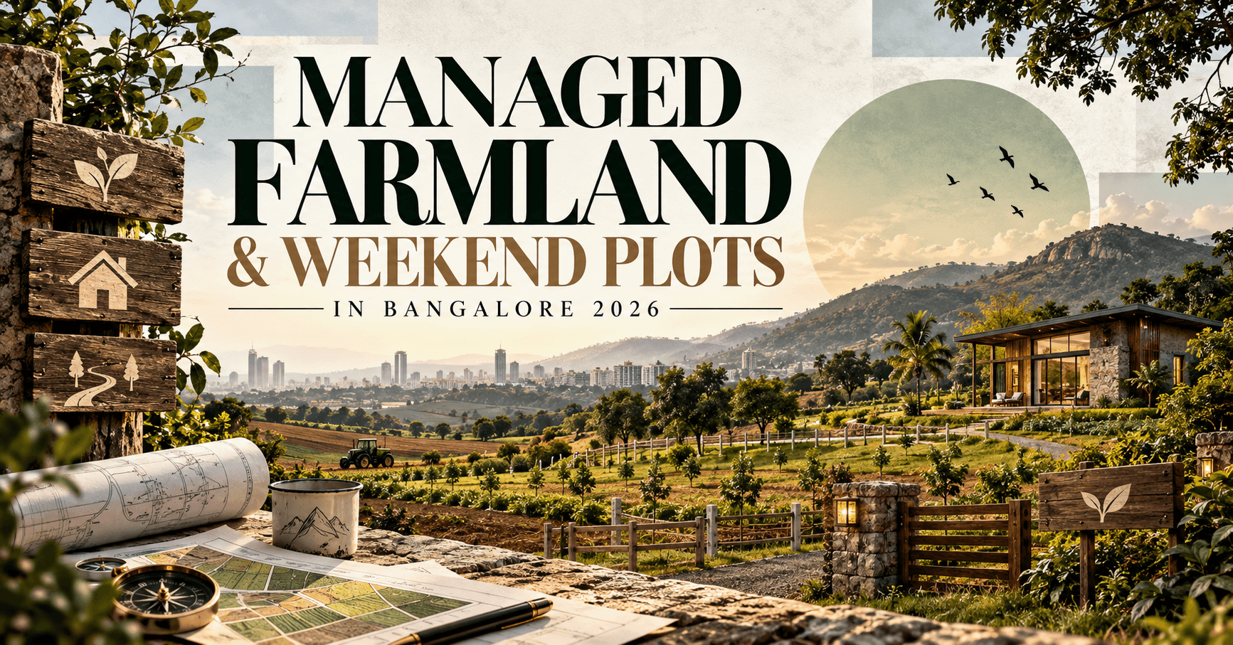 Managed Farmland & Weekend Plots in Bangalore 2026 — Karnataka Land Reforms Act, 10% Farmhouse Rules & Agro-Tourism Investment