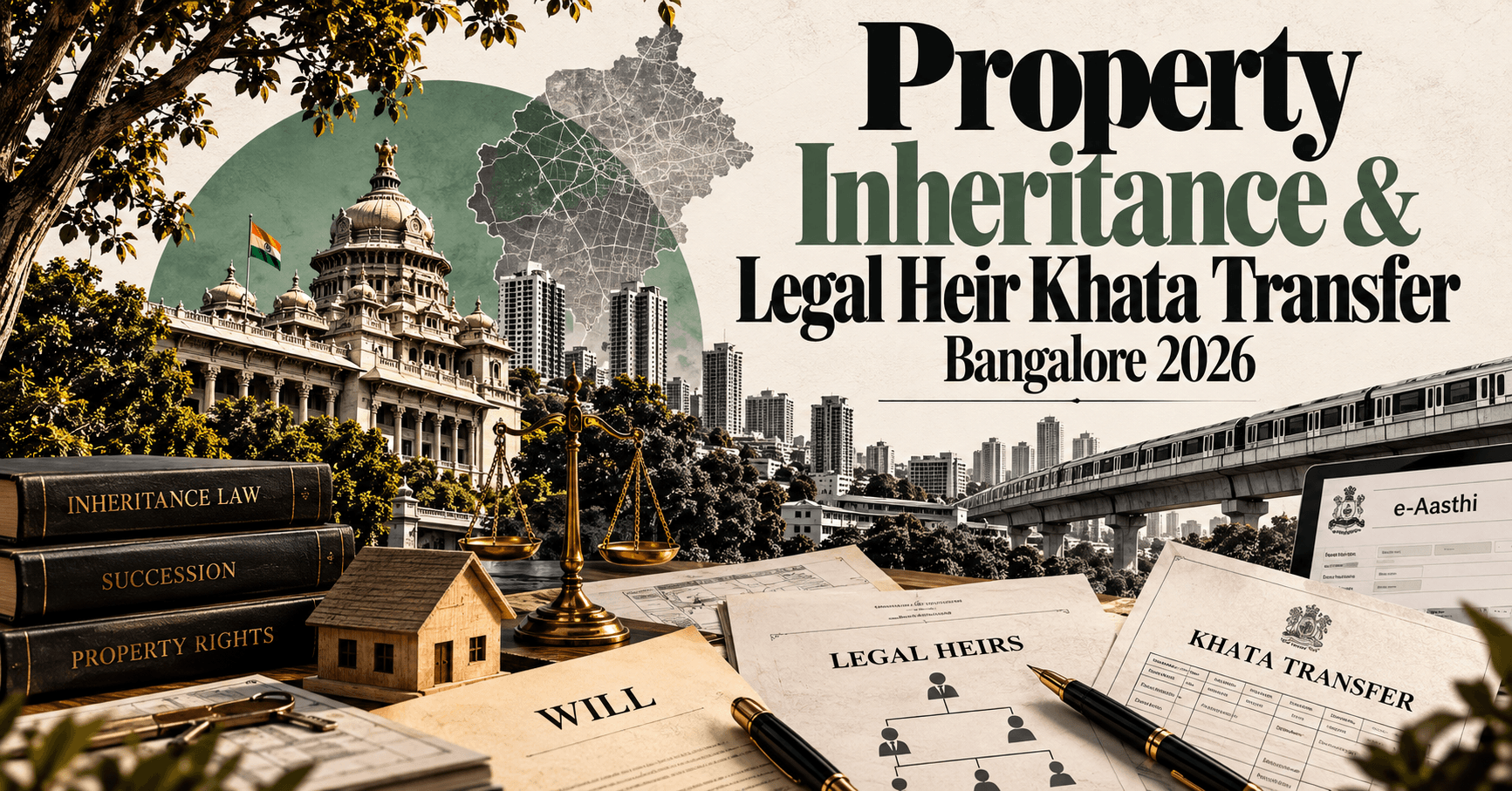 Property Inheritance & Legal Heir Khata Transfer Bangalore 2026 — Kaveri 2.0 Transmission, Will vs. Intestate Succession & e-Aasthi Guide