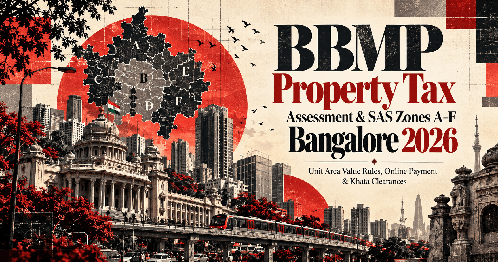 BBMP Property Tax Assessment & SAS Zones A-F Bangalore 2026 — Unit Area Value Rules, Online Payment & Khata Clearances
