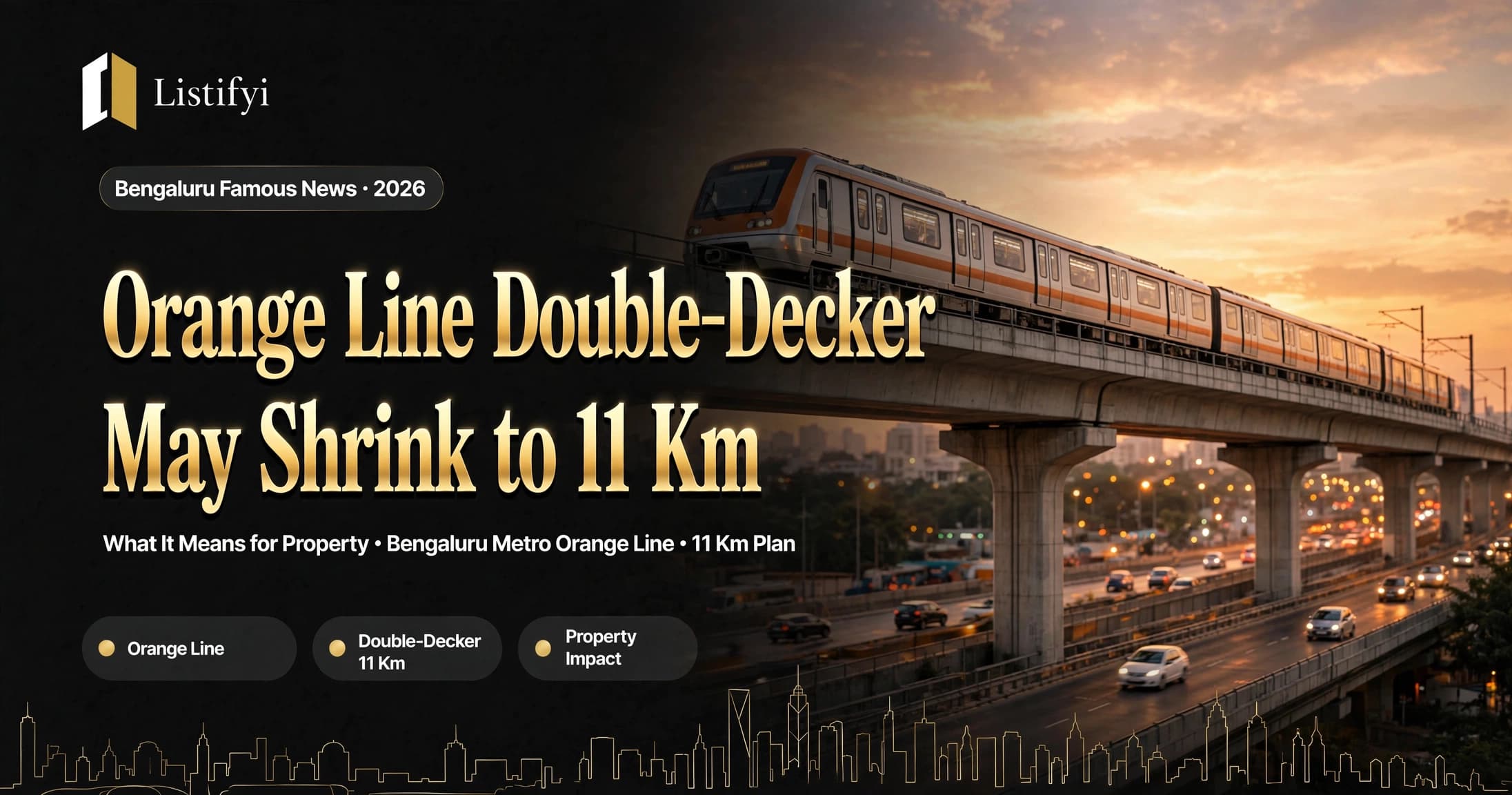 Bengaluru Metro Orange Line Double-Decker Plan May Shrink to 11 Km: What It Means for Property