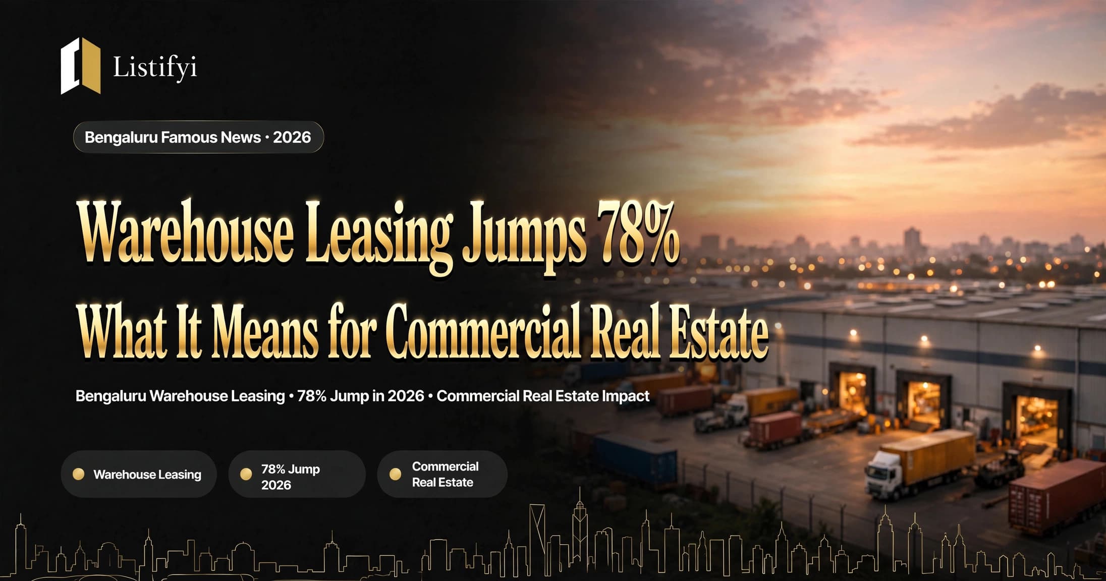 Bengaluru Warehouse Leasing Jumps 78% in 2026: What It Means for Commercial Real Estate