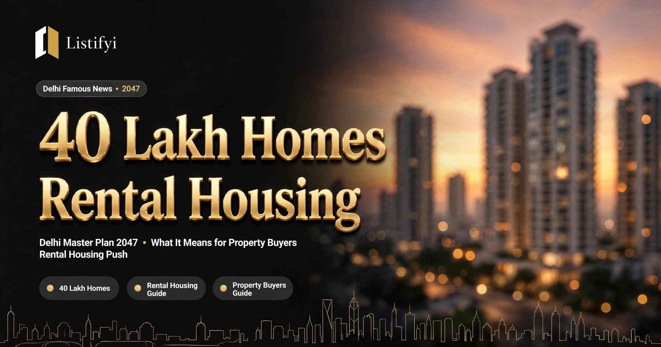 Delhi Master Plan 2047: 40 Lakh Homes, Rental Housing and What It Means for Property Buyers