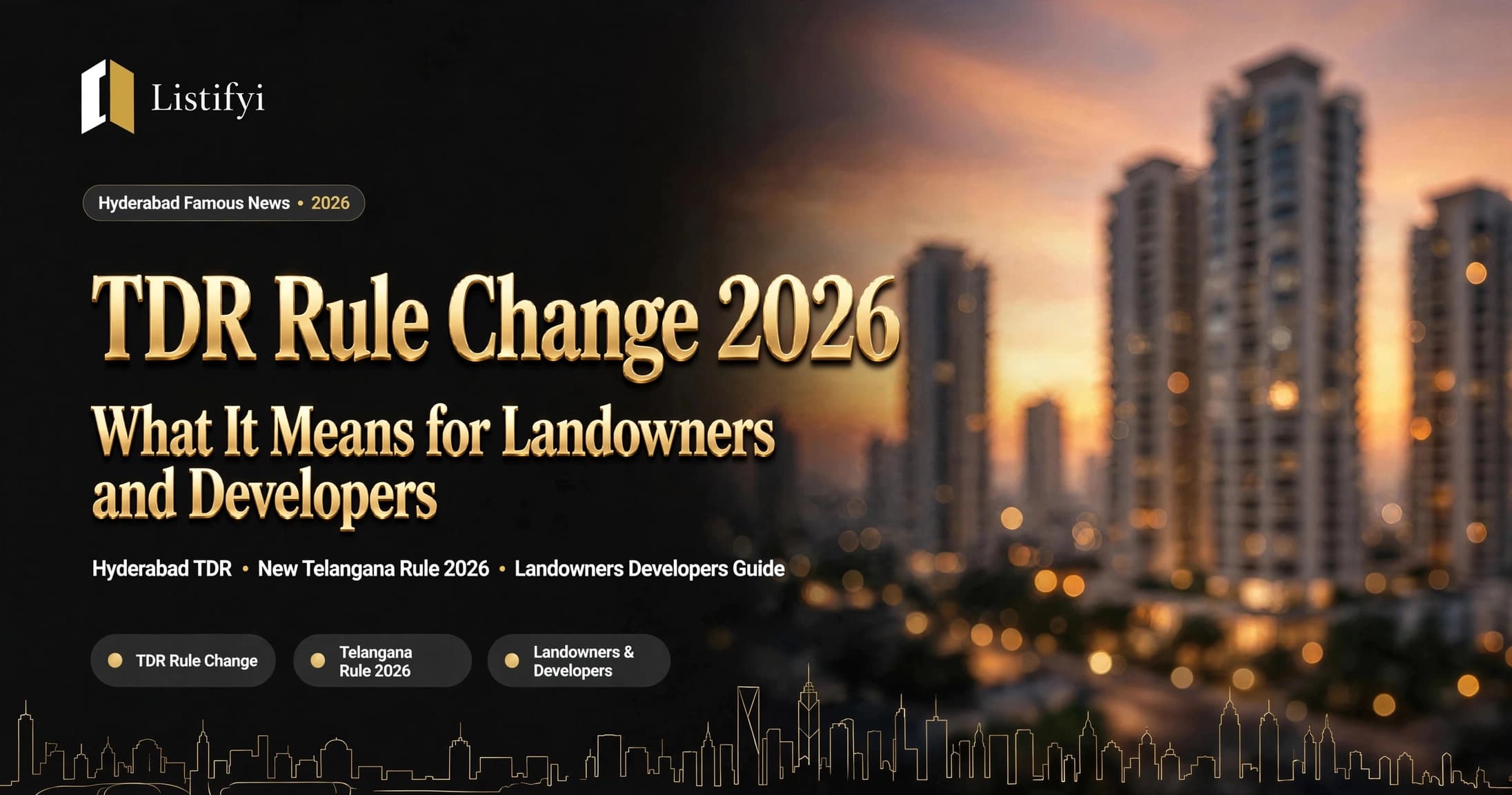 Hyderabad TDR Rule Change 2026: What the New Telangana Rule Means for Landowners and Developers