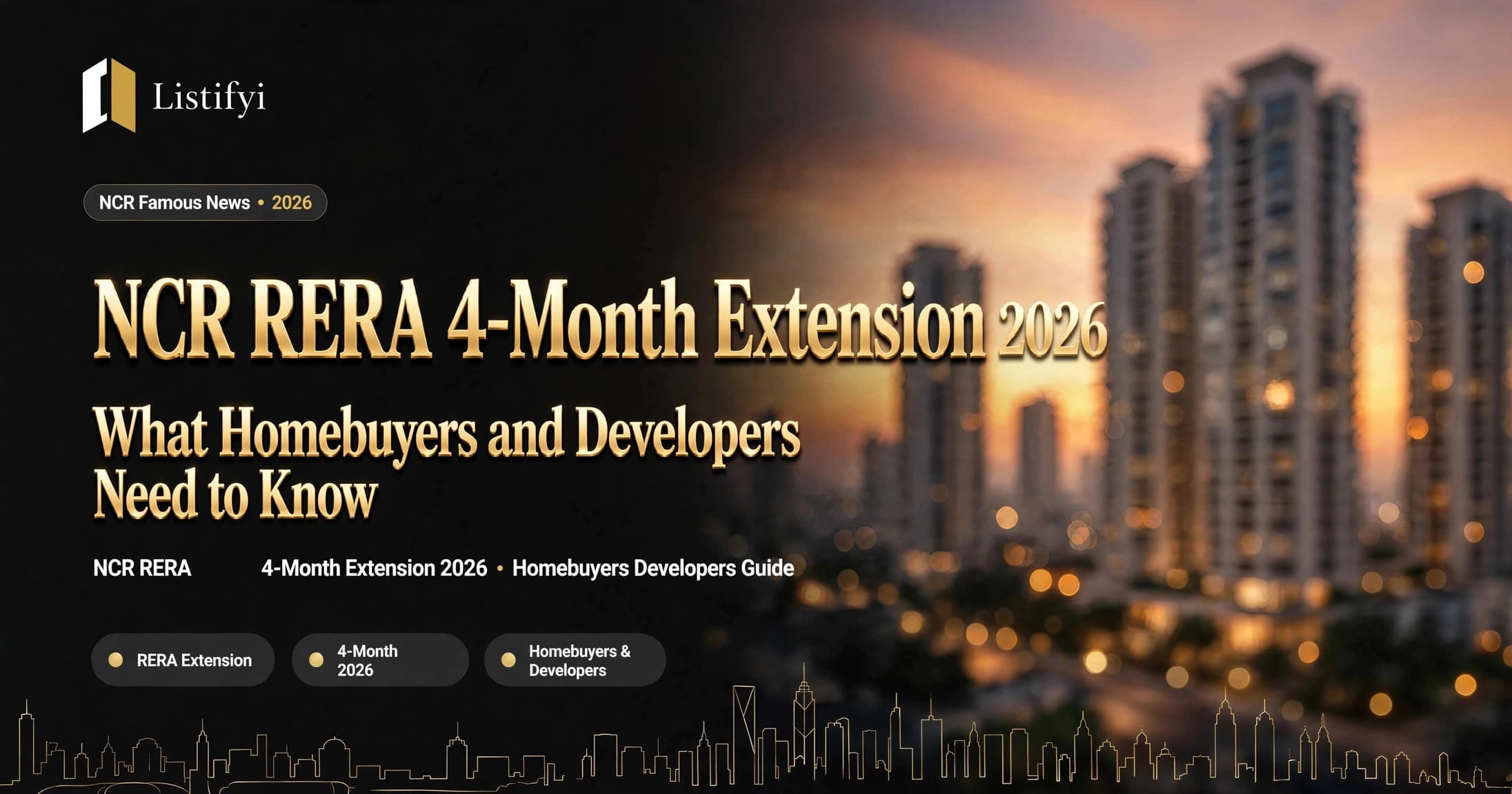 NCR RERA 4-Month Extension 2026: What Homebuyers and Developers Need to Know