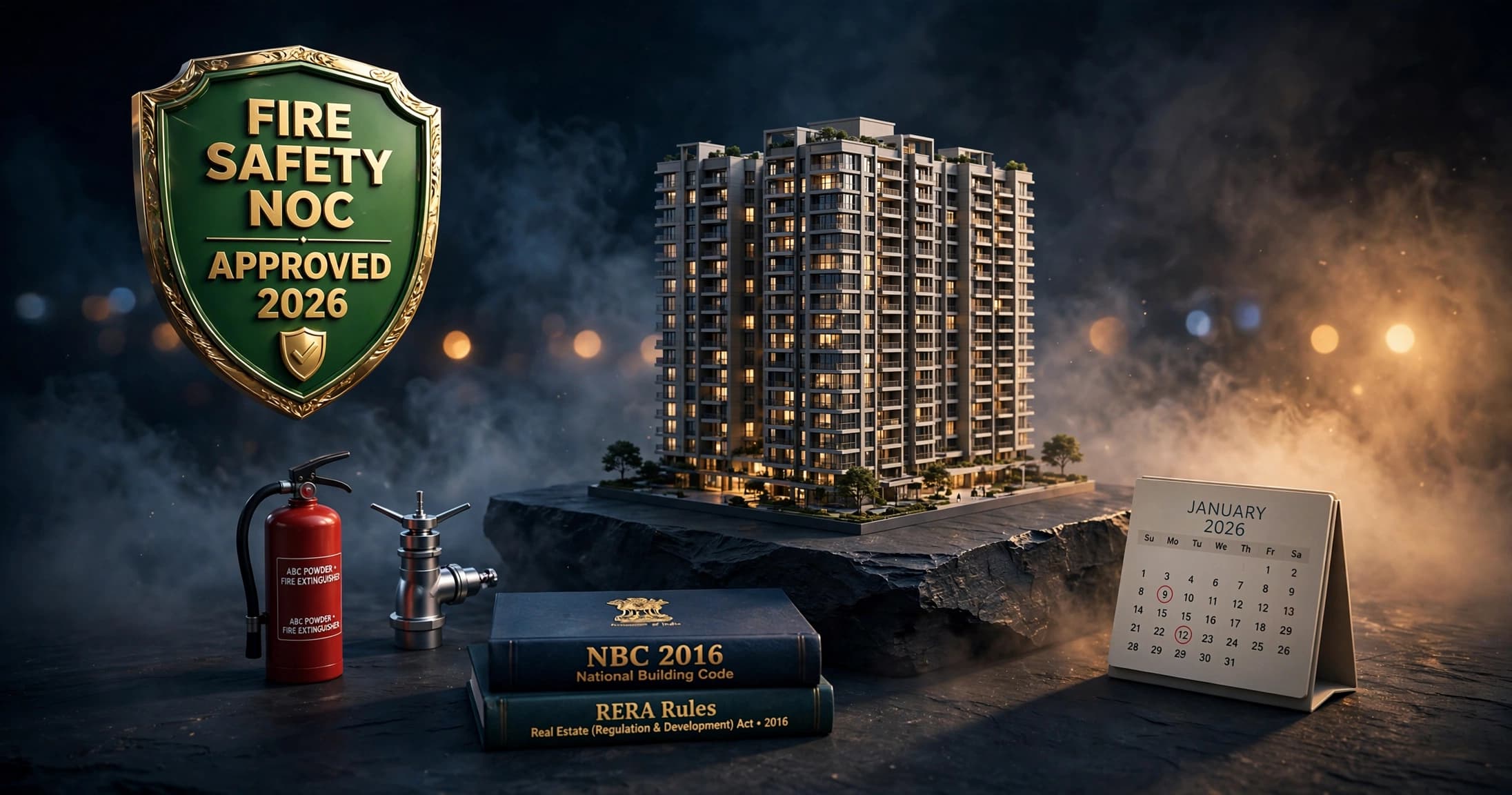Fire Safety NOC for Apartments in India 2026: National Building Code & RERA Rules