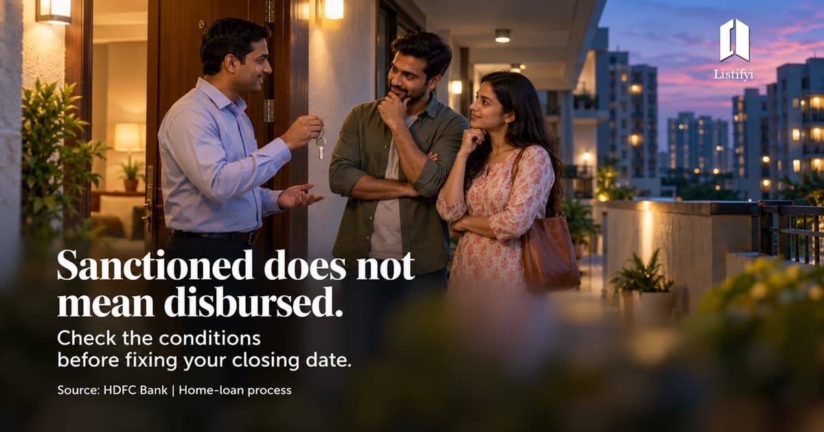 Home Loan Sanctioned? Why Disbursement Can Still Wait