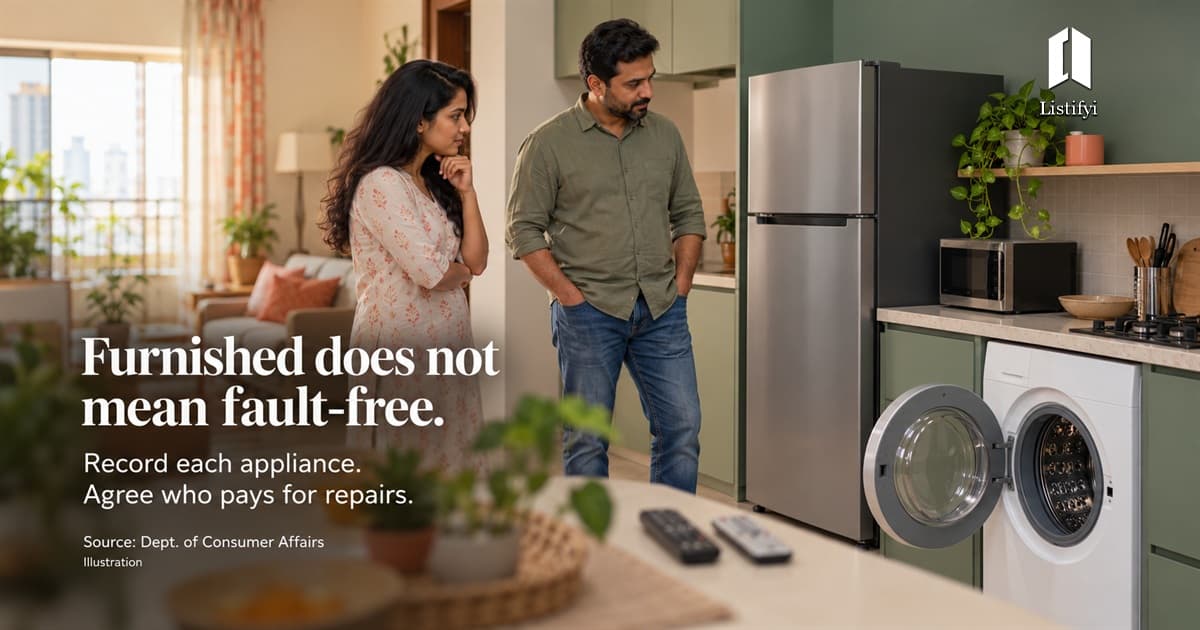 Pune Furnished Rental: Check The Appliance Inventory